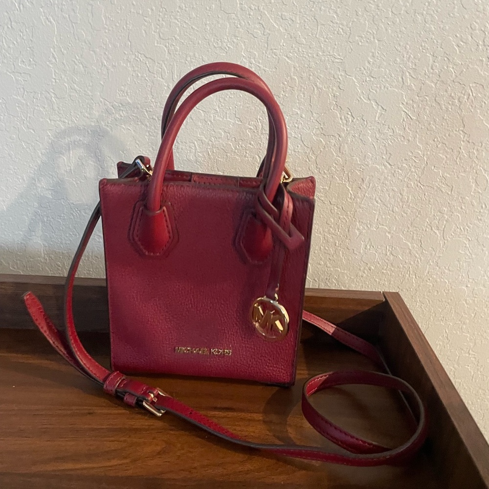 Michael Kors Burgundy Mini Crossbody Bag
